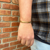 Diamond Flat Top Cuff - Brass