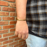 Diamond Flat Top Cuff - Brass