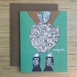 Sneaker Bouquet Wedding Card