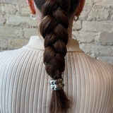 Mini Arch Metal Ponytail Hair Tie - Silver