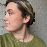 Emery Semi Hoops - Silver