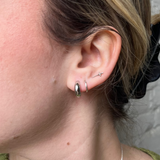 Emery Semi Hoops - Silver