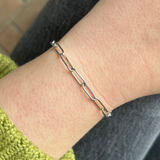 Large Chain Paperclip Bracelet - Silver