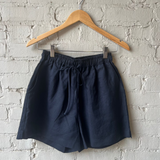 Linen Shorts - Navy
