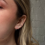 Mini Staple Earrings - Silver
