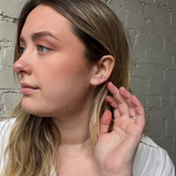 Wishbone Stud Earrings - Silver