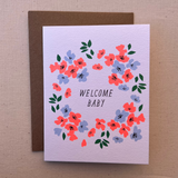 Welcome Baby Wreath Card