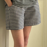 City Shorts - Navy Gingham