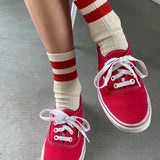Her Varsity Socks - Red