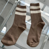 Her Varsity Socks - Toffee
