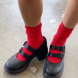 Crisp Step Socks - Red