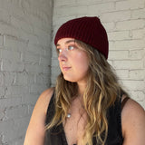 Merino Wool Beanie - Wine