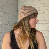 Merino Wool Beanie - Beige