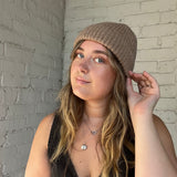 Merino Wool Beanie - Beige