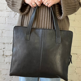 Leather Briefcase - Black