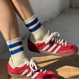 Her Varsity Socks - Azure