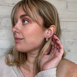 Sculpture Wavy Hoops - Gold