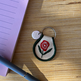 Patch Keychain - Poppy Flower