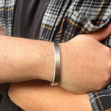Wide Cuff Bracelet - Steel