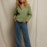James Poplin Button Down - Aloe