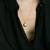 Classic Round Locket Necklace - Gold