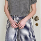 City Shorts - Navy Gingham