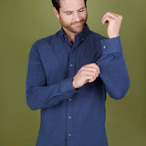 Solid Heather Reworked Shirt - Navy