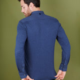 Solid Heather Reworked Shirt - Navy