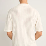 Relaxed Knit SS Polo - Natural