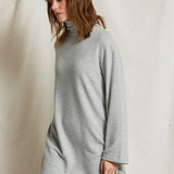 Anette Mock Neck Mini Dress - Heather Grey
