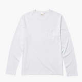 Pima L/S Pocket Tee - White