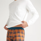 Pima L/S Pocket Tee - White
