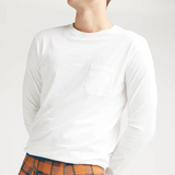 Pima L/S Pocket Tee - White