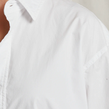 James Poplin Button Down - White