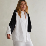 James Poplin Button Down - White