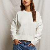 Janet Crewneck Sweater - White