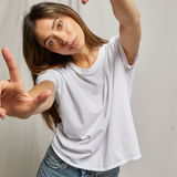 Harley Boxy Crew Tee - White