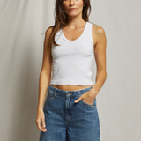 Blondi Rib Tank - White