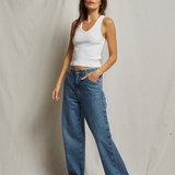 Blondi Rib Tank - White
