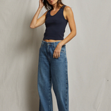 Blondi Rib Tank - Navy