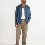 Textured Wale Shirt - Washed Indigo
