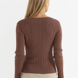 Essential Knit Top - Chocolate