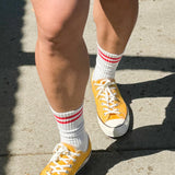 Extended Boyfriend Socks - Clean White