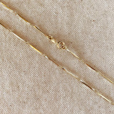 Diamond Cut Straw Chain - Gold