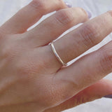 Hammered Stacking Ring - Silver