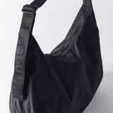 Large Nylon Crescent Bag - Black