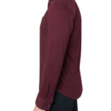Printed Dot Reworked L/S Shirt - Burgundy