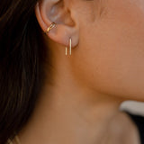 Mini Staple Earrings - Gold