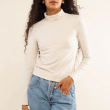 Crescent Turtleneck L/S - Bone