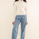 Crescent Turtleneck L/S - Bone